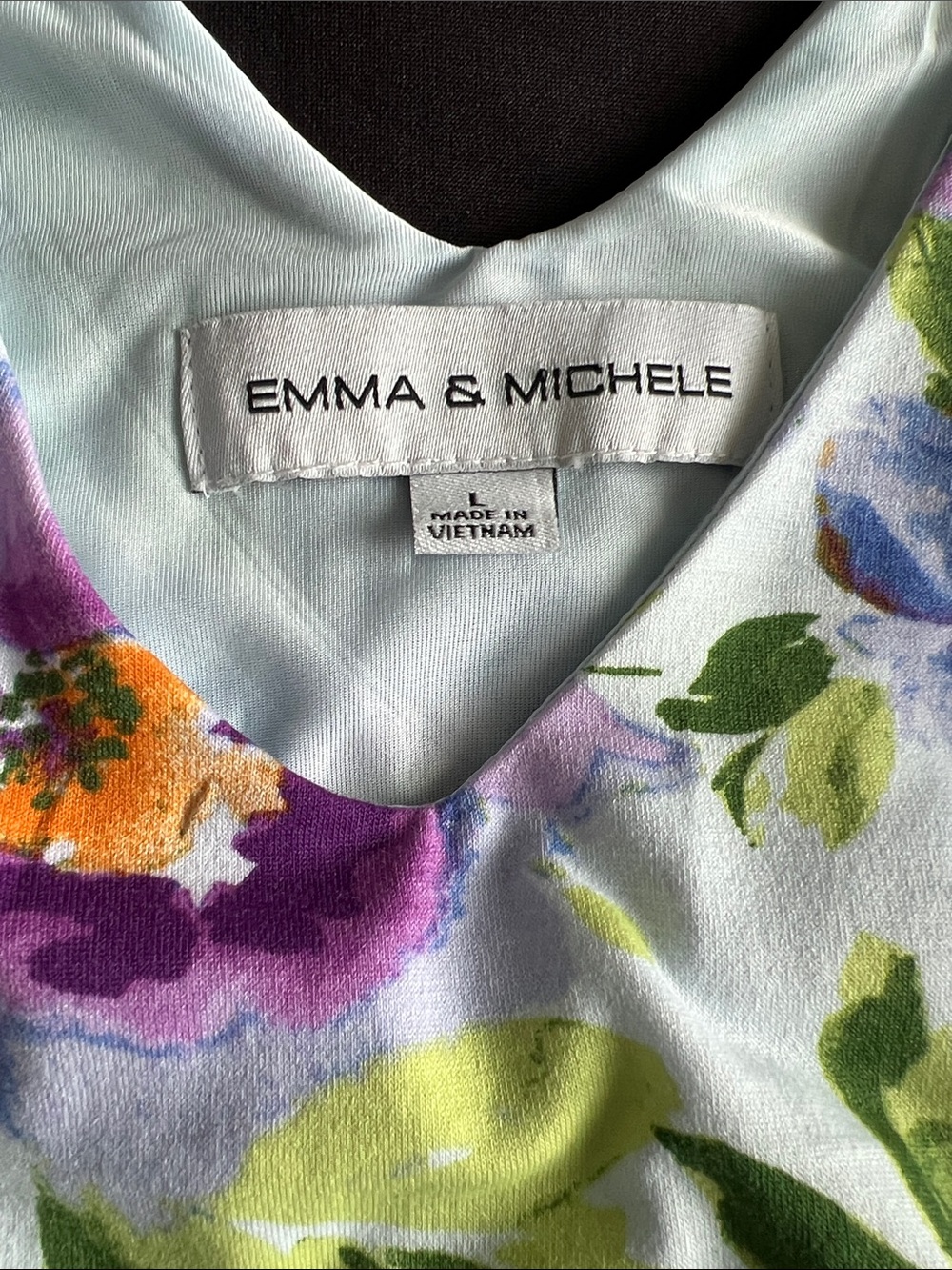 Emma & Michele Lavender and Green Floral Sleeveless Maxi Dress - Picture 8 of 11